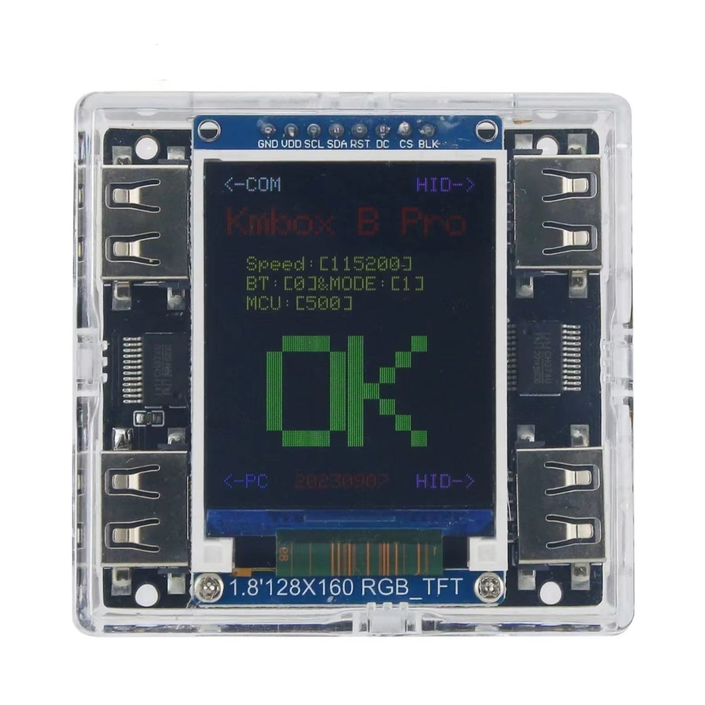 Controlador de ratón y teclado Kmbox B+ (Pro) con pantalla