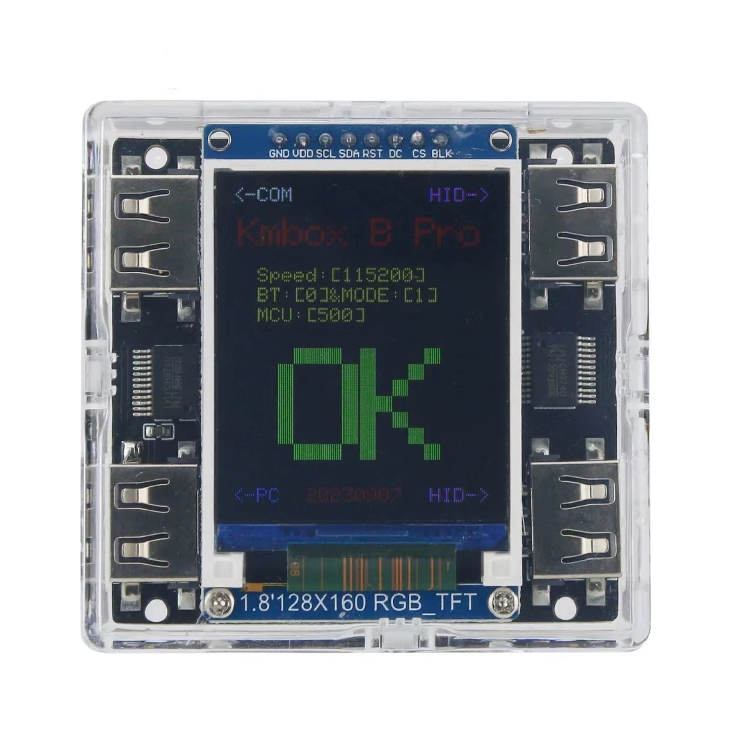 Controlador de ratón y teclado Kmbox B+ (Pro) con pantalla