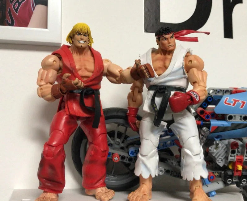 18cm NECA Klassisches Spiel Street Fighter Figur Chun Li Ken Guile Hoshi Ryu Akuma Gouki Action Figur Spielzeug für Jungen Geschenk