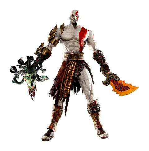God of War 1pcs 7.5" NECA God of War Kratos in Golden Fleece Armor with Medusa Head PVC Action Figure Collection