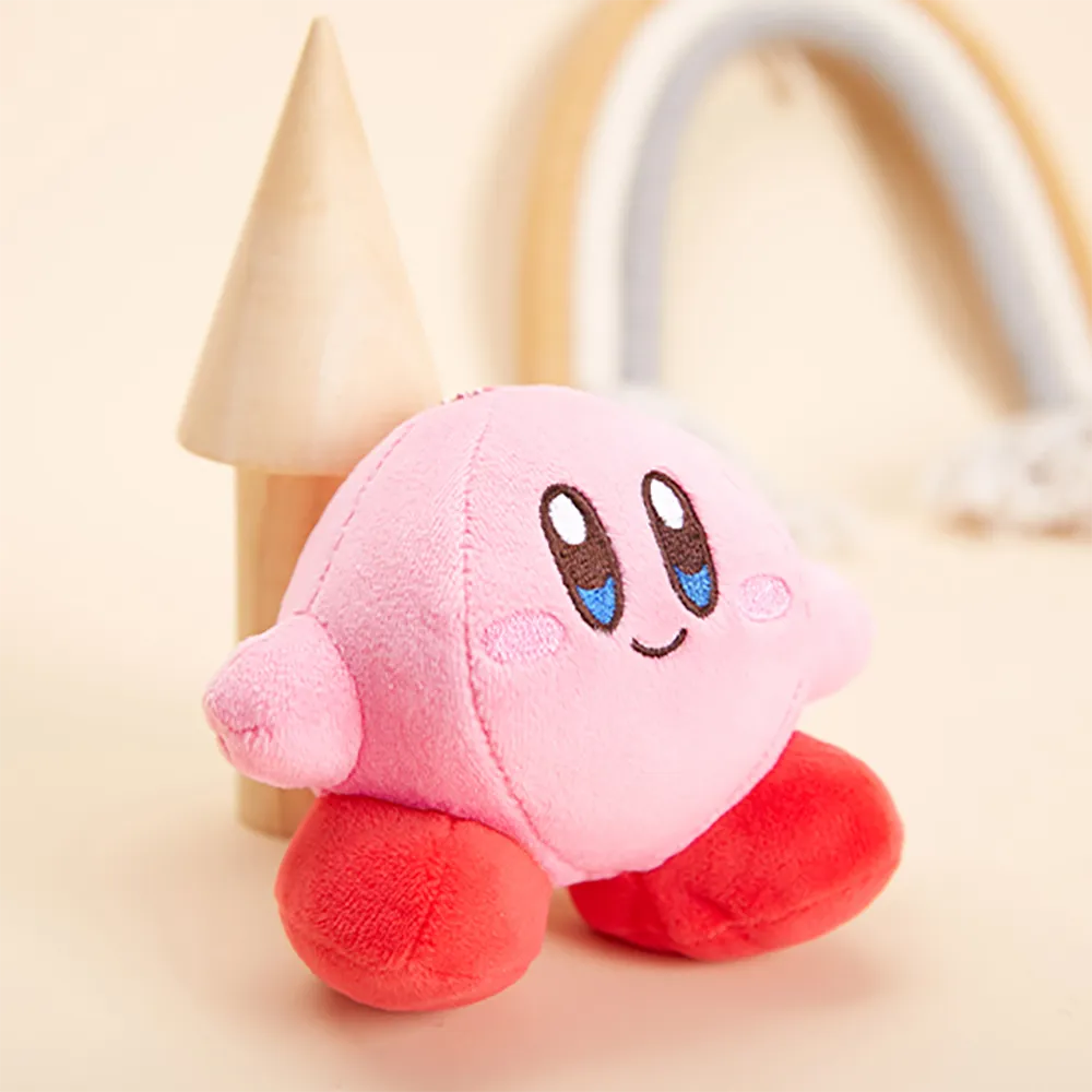Kirby Keychain Kawaii 12Cm Cartoon Pink Star Keyring Soft Stuffed Plush Toys Cute Gifts Plushies For Girls Friends Childrens