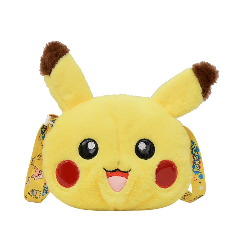 Pokemon Cute Pikachu Mobile Coin Purse Kawaii Children's Bag Toy Shoulder Slant Straddle Bag Creative Holiday Gift for Students