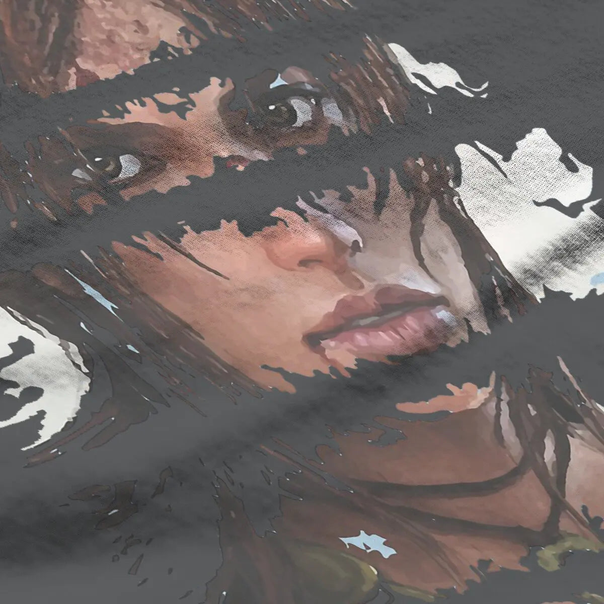 Women Lara Croft Torn T Shirts Tomb Raider Game Tops Unique Short Sleeve O Neck Tees New Arrival T-Shirts