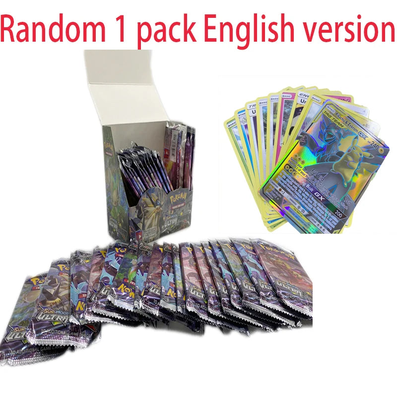 1 Packung Pokemon-Karte Französisch Englisch Sun Amp Moon GX Team Unbroken Bond Unifie Minds Evolutions Sammelkarten Spielspielzeug
