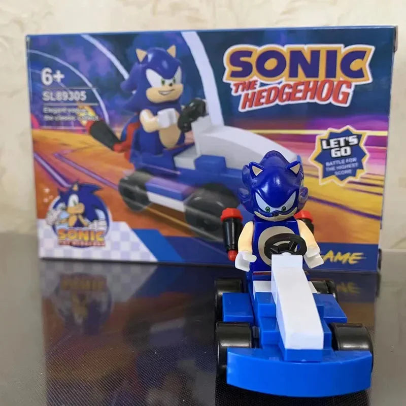Anime Sonic the Hedgehog Building Blocks Cartoon Character Assembled Model Toy Bricks Dolls Toys Children Gift