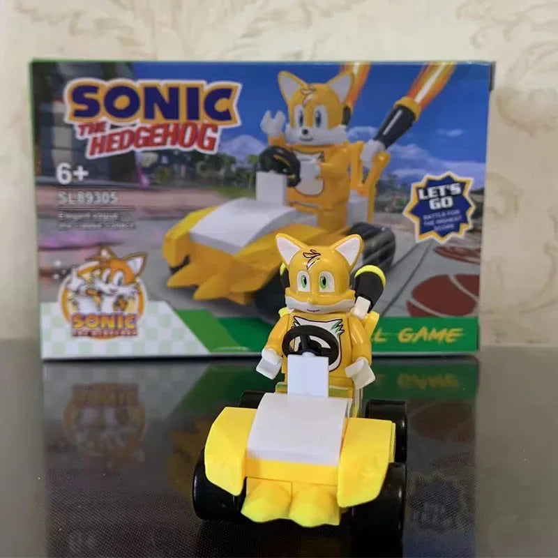 Anime Sonic the Hedgehog Building Blocks Cartoon Character Assembled Model Toy Bricks Dolls Toys Children Gift