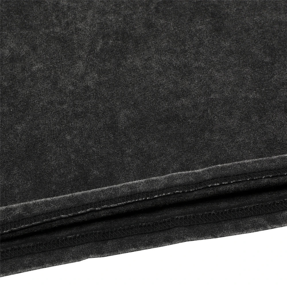 Street Fighter Chun Li Graphic T-Shirt Hip Hop Washed T-Shirt Short Sleeve Summer 100% Cotton Unisex Tshirt Oversized Streetwear