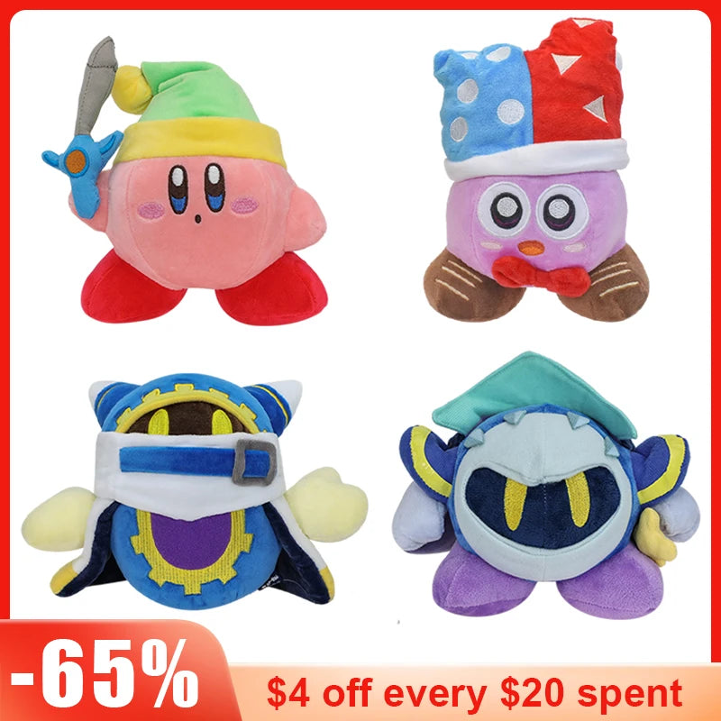 Game Star Kirby Kawaii Plush Toy Cute Meta Knight Marx Sword Kirby Soft Stuffed Doll Peluche Girls Room Decor Christmas Gifts