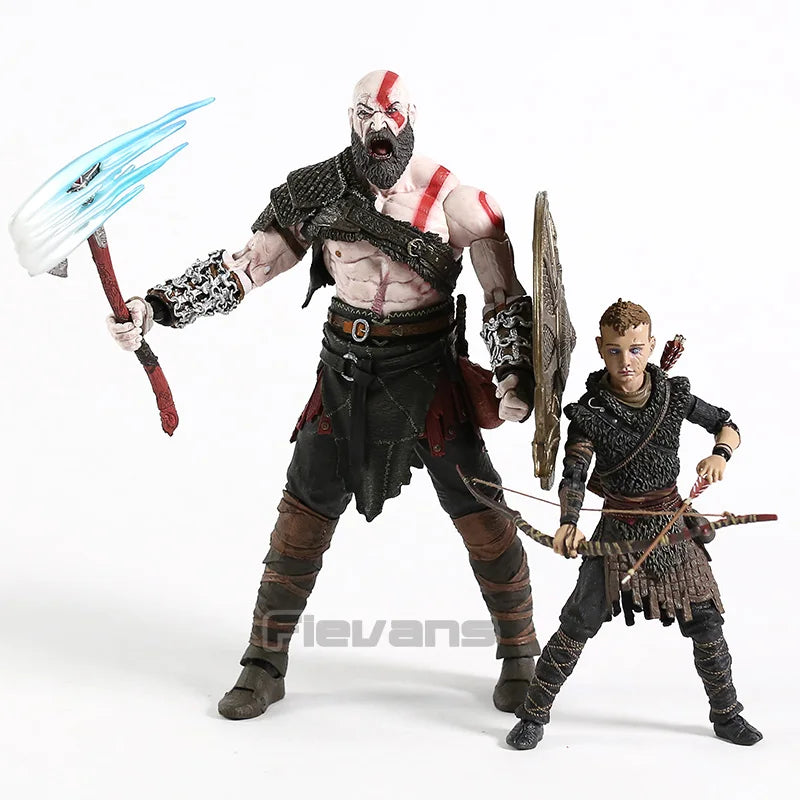 NECA God of War 2018 Kratos & Atreus Ultimate PVC Action Figure Collectible Model Toy 2-pack