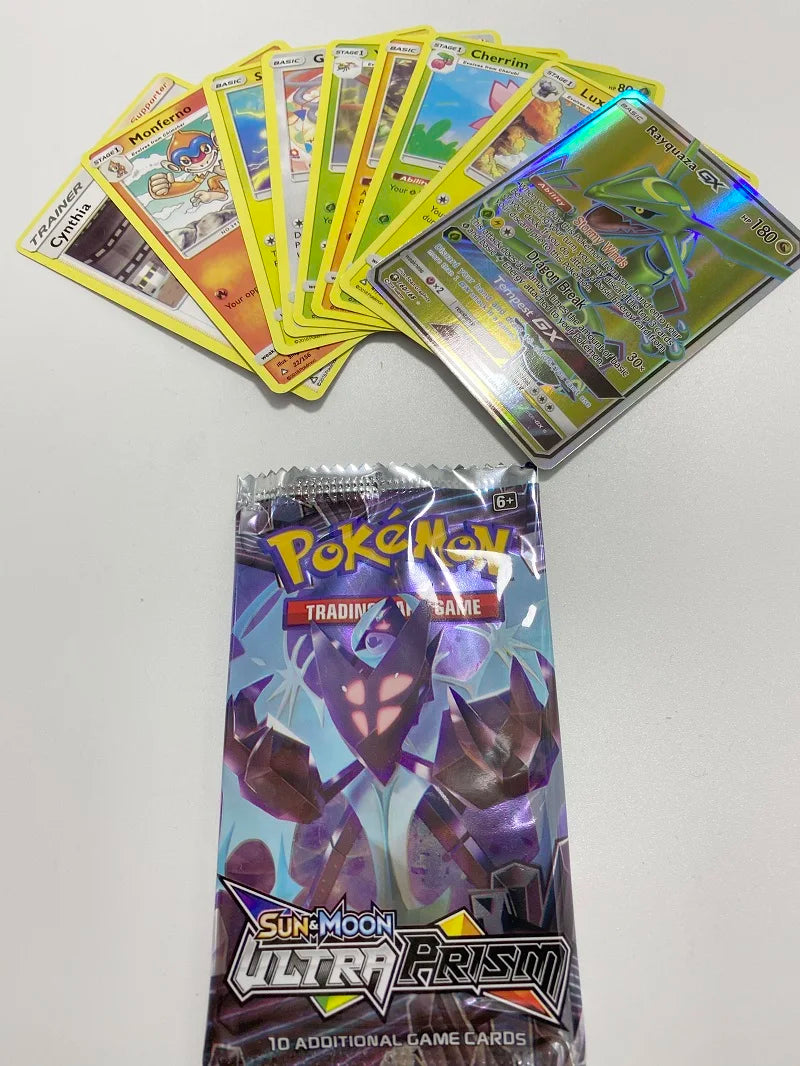 1 Packung Pokemon-Karte Französisch Englisch Sun Amp Moon GX Team Unbroken Bond Unifie Minds Evolutions Sammelkarten Spielspielzeug