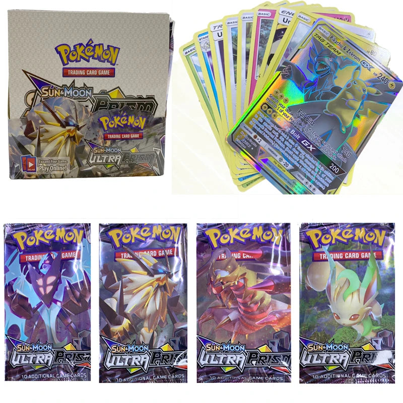 1 Packung Pokemon-Karte Französisch Englisch Sun Amp Moon GX Team Unbroken Bond Unifie Minds Evolutions Sammelkarten Spielspielzeug