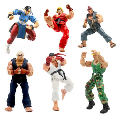 18cm NECA juego clásico figura de luchador callejero Chun Li Ken Guile Hoshi Ryu Akuma Gouki figuras de acción de juguete para regalo de niños