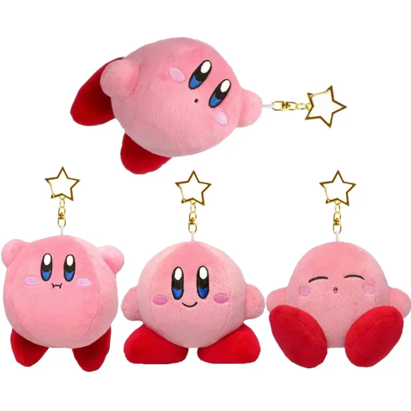 Niedliches Cartoon-Kawaii-Stern-Kirby-Plüschtier, weicher Plüsch-Stern-Schlüsselanhänger, Spielzeug-Anhänger, Mädchen-Urlaubsgeschenk