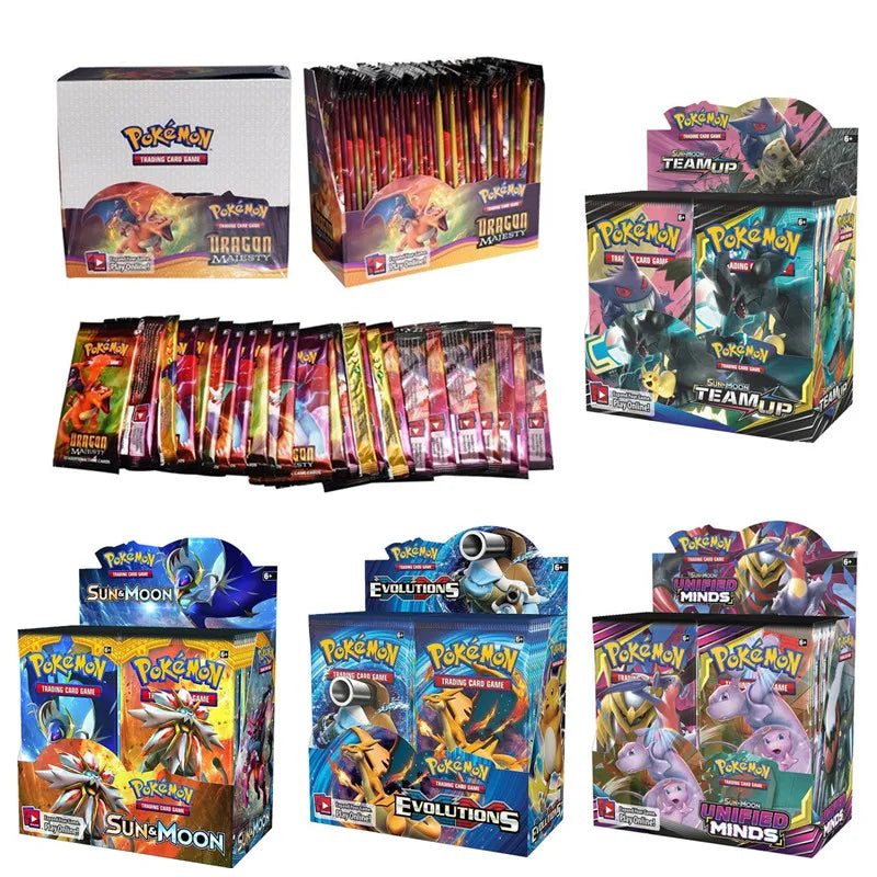 324 Teile/schachtel Pokemon Karten Sonne &amp; Mond Verloren Donner Englisch Trading Card Spiel Entwicklungen Booster Sammeln Kinder Spielzeug Geschenk