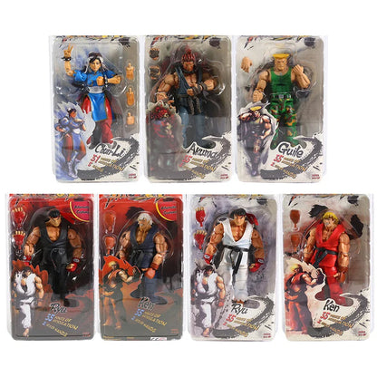 NECA Ryu Ken Chun Li Gouki Guile PVC Action Figure Sammeln Modell Spielzeug