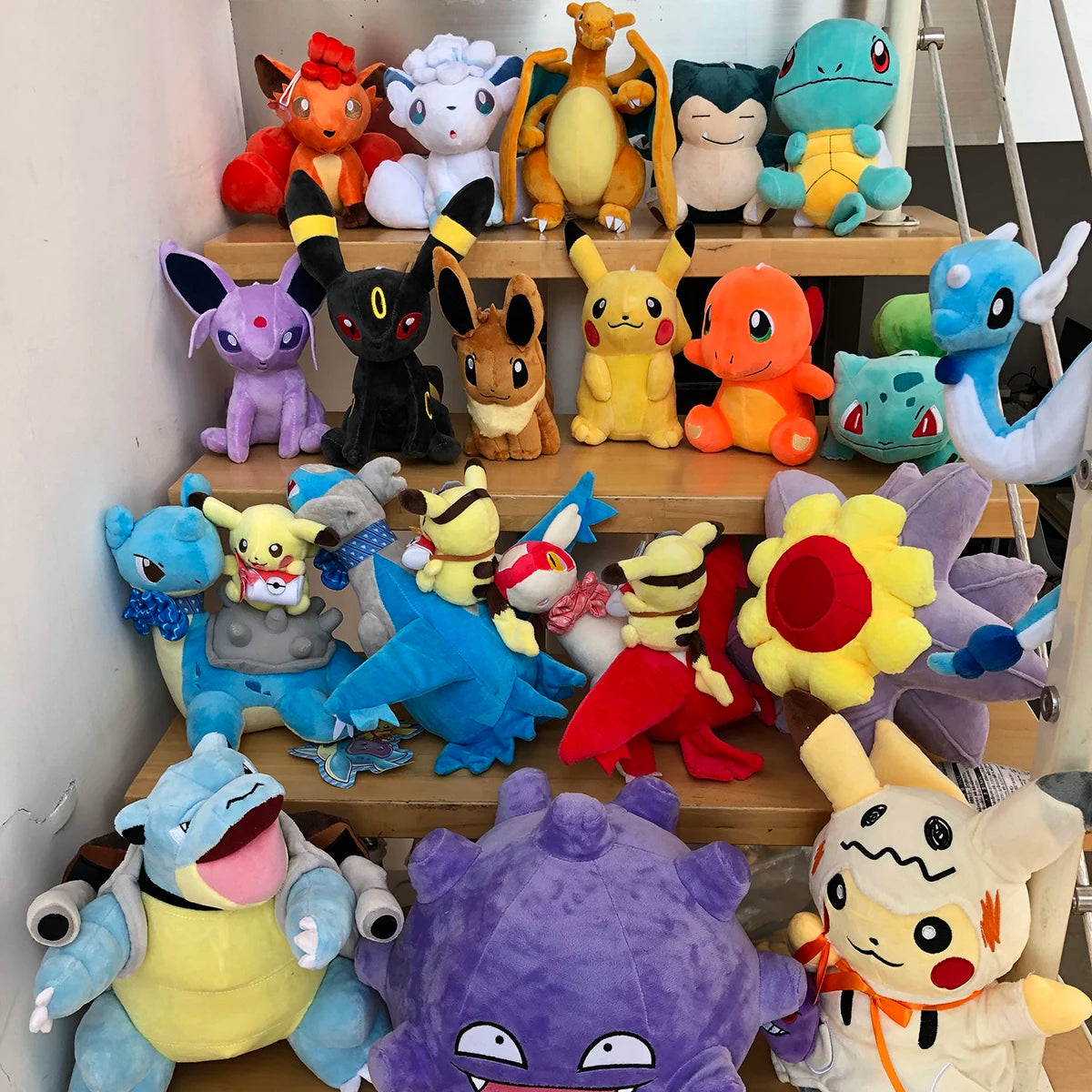 Juguete de peluche de Pokémon, Pikachu, Eevee, Charmander, Squirtle, Charizard, Blastoise, Bulbasaur, figura de Anime, muñeca, regalo de Navidad para bebé