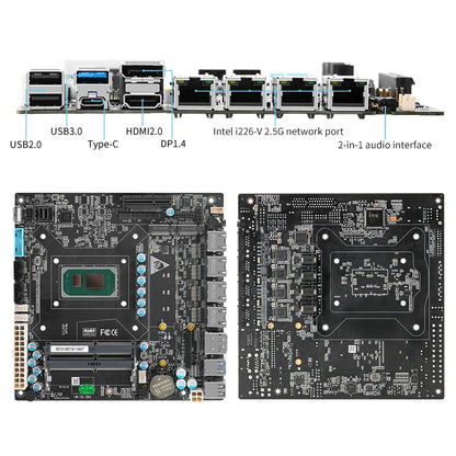 DHOLO 11th generation Core i3-1115G4/i5-1135G7/i7-1165G7 six-bay NAS board/4 network 2.5G/6 SATA3.0/2 M.2 NVMe/SFF-8643