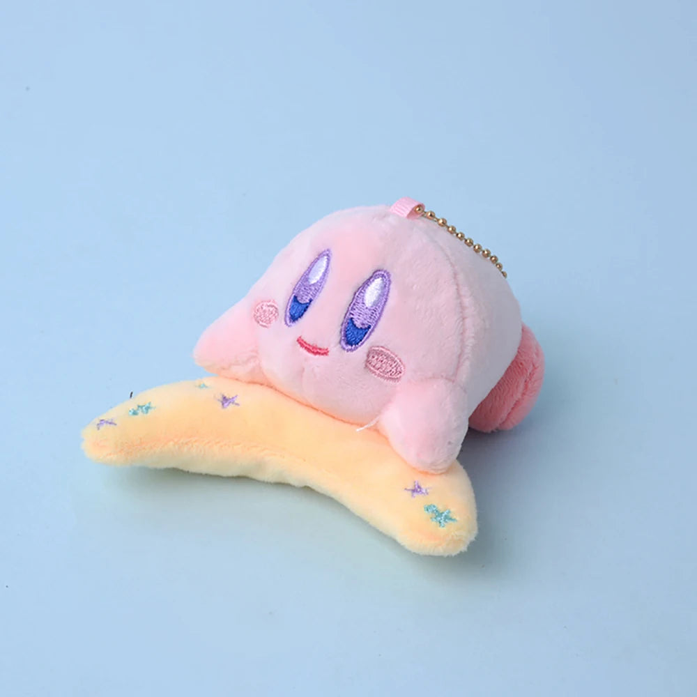 Llavero Kirby Kawaii de 12Cm, llavero de estrella rosa de dibujos animados, juguetes de peluche suaves, regalos bonitos, peluches para niñas, amigos y niños