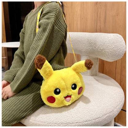 Monedero móvil de Pokemon Pikachu, bolso Kawaii para niños, bolso de hombro inclinado, bolso cruzado, regalo creativo de vacaciones para estudiantes