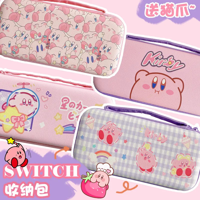 Sanrioed Cinnamoroll Kuromi My Melody HelloKittys Kirby XO Switch bolsa de almacenamiento Anime Kawaii Ns Drop Box Oled regalo de cumpleaños 27cm