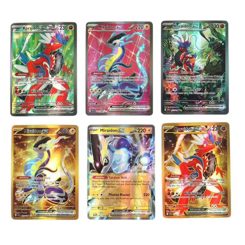 Neue holographische Pokemon-Karten Scarlet Violet 80Vmax 20EX Englischer Buchstabe Pokemon-Sammelkarte Kindergeschenk