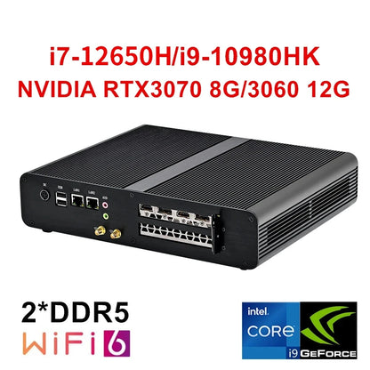 New i9 Mini PC Gamer Intel i7 12650H Discrete Graphic NVIDIA RTX 4060 3060 RTX3070 Windows 11 Desktop Gaming PC Computer WiFi6----RTX 3060 mini PC