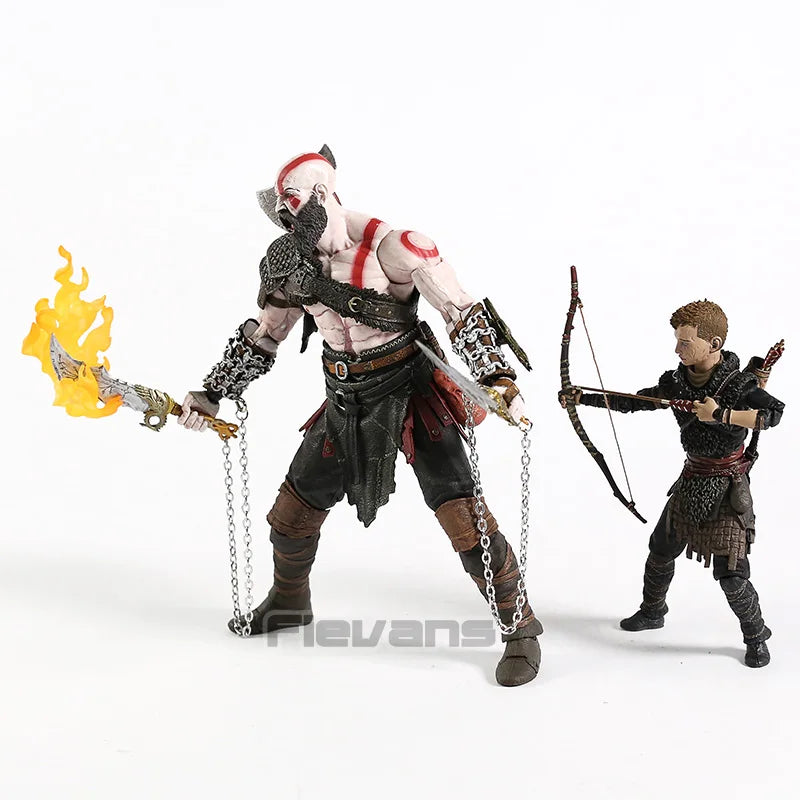 NECA God of War 2018 Kratos &amp; Atreus Ultimate PVC-Actionfigur zum Sammeln, Modellspielzeug, 2er-Pack