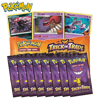 Tarjeta de Pokémon Original para truco o comercio de Halloween, paquete de refuerzo de Gengar pokemon TCG, tarjeta de colección limitada, juego de mesa para fiesta infantil