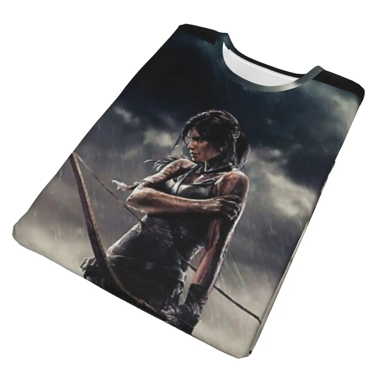 Camiseta de juego Tomb Raider Jonah Maiava para hombre Lara Croft bajo la lluvia Humor sudaderas de ocio camiseta fina de alta calidad a la moda