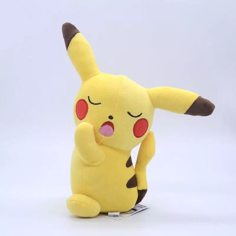 Neue Pokemon 20-25cm Anime Figur Pikachu Schlafen Niedlichen Schrei Plüsch Puppen Haustier Gefüllte Modell Anhänger Spielzeug Kinder weihnachten Geschenke