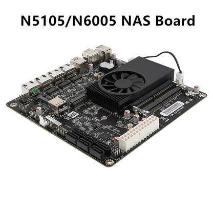 2.5G 4x Intel i226-V Nics NAS Motherboard N5105/N6005 Dual M.2 NVMe Six SATA3.0 2*DDR4 HDMI2.0 DP Mini ITX 17x17CM Soft Routing