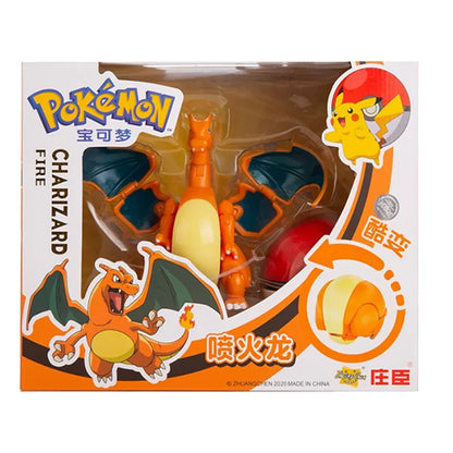 Figura de Pokémon Anime Charizard Pikachu Mewtwo monstruo de bolsillo acción deformación Pokeball figuras de juguete modelo niños regalo de Navidad