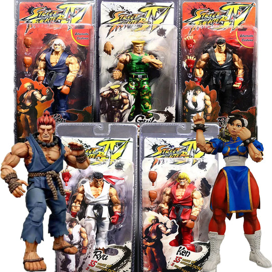 Neca Street Fighter Ryu Ken Chun Li Guile Gouki figura de Anime juego personaje derivado figura de acción modelo móvil Juguetes