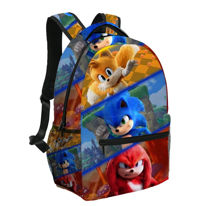 Anime Sonic The Hedgehog Große Kapazität Grund- und Sekundarschüler Schultasche Kinder Rucksack Umhängetasche