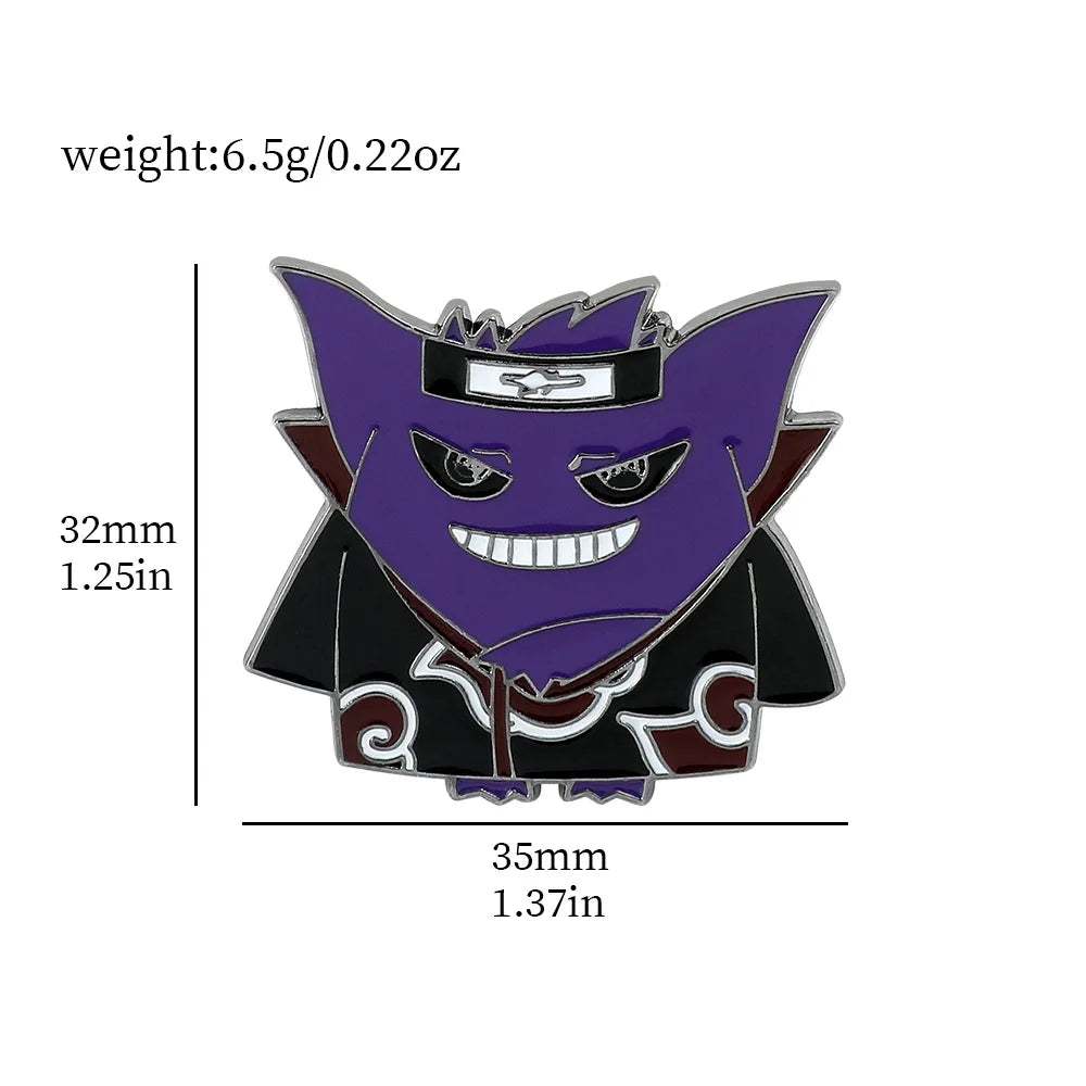 Anime Pokemon Emaille Pins Gengar Eevee Anstecknadeln für Rucksäcke Broschen für Frauen Emaille Pin Geschenk Mode Schmuck Zubehör