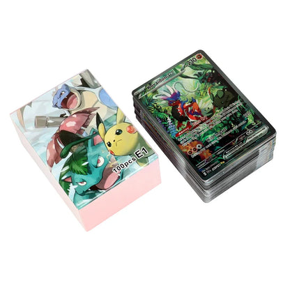 Neue holographische Pokemon-Karten Scarlet Violet 80Vmax 20EX Englischer Buchstabe Pokemon-Sammelkarte Kindergeschenk