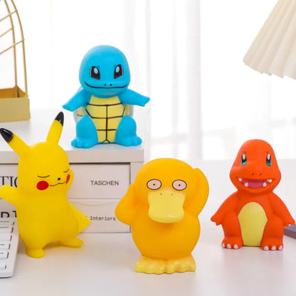 Pokemon Pikachu Figuren Licht Modell Ornament Spielzeug Anime Figur Squirtle Charmander Elektrische Licht Puppen Kinder Geburtstag Geschenke