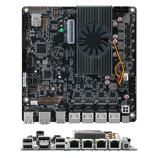 12th 4x i226-V 2.5G i3-N305 N100 NAS Motherboard 6-Bay DC Power 2xM.2 NVMe 6xSATA3.0 PCIE X1 RJ45 LAN DDR5 17X17 ITX Mainboard