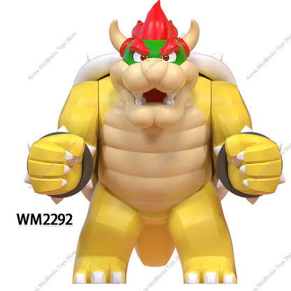 WM6103 Super Bros juegos japoneses Luigi Yoshi Bowser Koopa Kinopio Wario Peach minifiguras de dibujos animados de Anime bloques de construcción