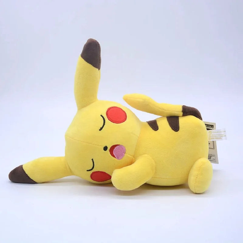 Neue Pokemon 20-25cm Anime Figur Pikachu Schlafen Niedlichen Schrei Plüsch Puppen Haustier Gefüllte Modell Anhänger Spielzeug Kinder weihnachten Geschenke