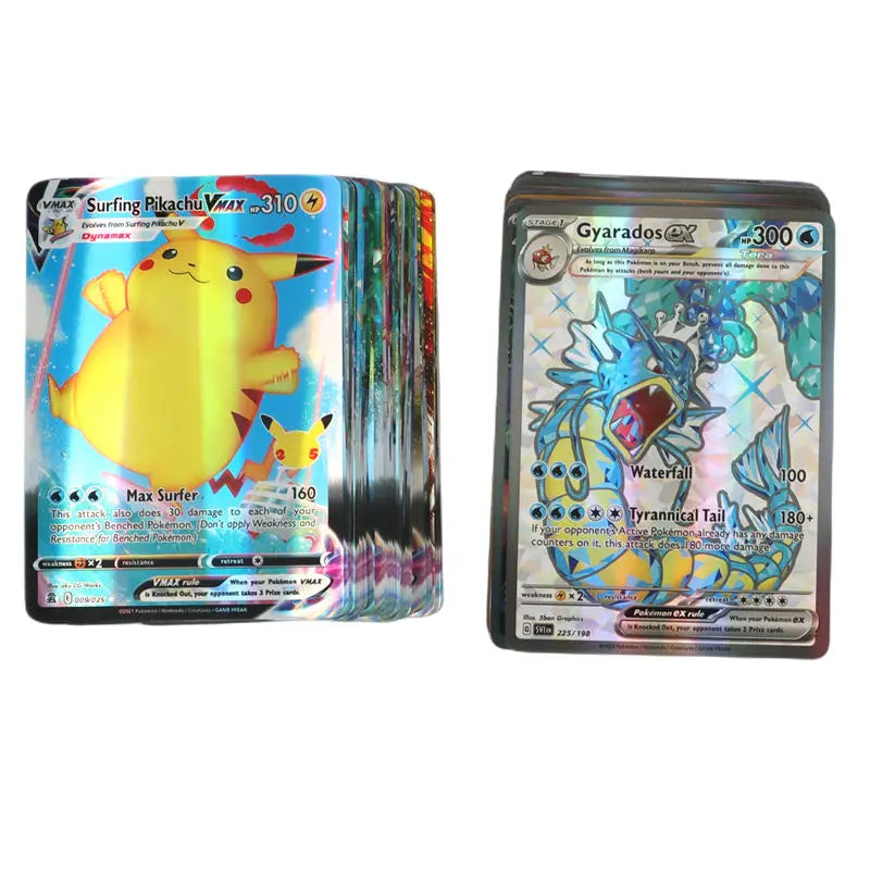 Neue holographische Pokemon-Karten Scarlet Violet 80Vmax 20EX Englischer Buchstabe Pokemon-Sammelkarte Kindergeschenk