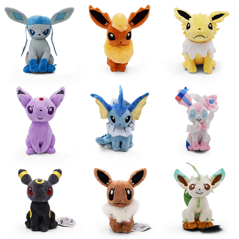 25 Styles Pokemon Pulsh Toys Mimikyu Shiny Eevee Umbreon Flareon Jolteon Glaceon Vaporeon Sylveon Espeon Peluche Stoffpuppen