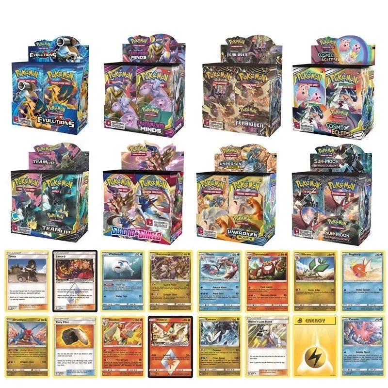 360 Teile/schachtel Englisch Pokemon Karte Unterhaltung Freizeit Booster Schlacht Karte Sammlung Trading Spiel Karte kinder Spielzeug Geschenke