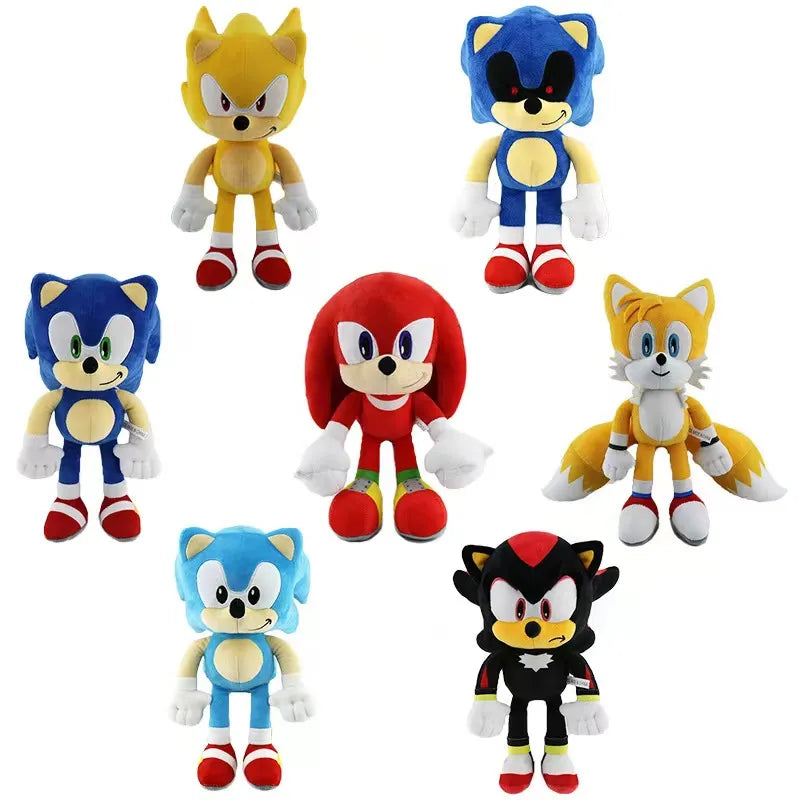 30 cm Sonic Plüsch Puppe schlüsselanhänger Spielzeug Cartoon PP Baumwolle Schwarz Blau Schatten Igel Weiche Angefüllte anhänger Spielzeug Kinder geburtstag Geschenke