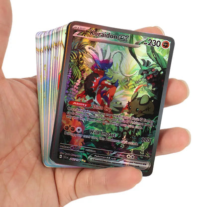 Neue holographische Pokemon-Karten Scarlet Violet 80Vmax 20EX Englischer Buchstabe Pokemon-Sammelkarte Kindergeschenk