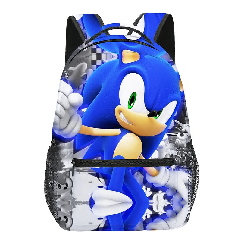 Anime Sonic The Hedgehog Große Kapazität Grund- und Sekundarschüler Schultasche Kinder Rucksack Umhängetasche