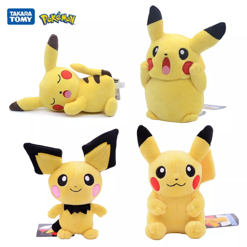 Neue Pokemon 20-25cm Anime Figur Pikachu Schlafen Niedlichen Schrei Plüsch Puppen Haustier Gefüllte Modell Anhänger Spielzeug Kinder weihnachten Geschenke