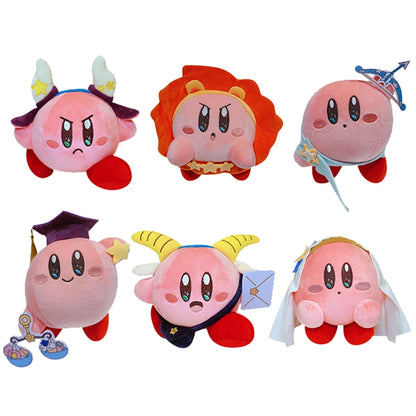 24 estilos Kirby juguetes de peluche 12 constelaciones Escorpio Libra Kirby Chef Cosplay juguetes Adeleine muñeco de nieve regalos de navidad