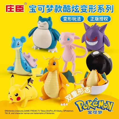 Echte Pokemon Anime Figur Pikachu Gengar Mew Mewtwo Eevee Snorlax Lucario Charizard Taschenmonster Pokeball Niedliches Modell Spielzeug