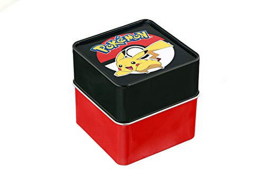 【Licencia oficial】Reloj analógico de cuarzo para niño Pokémon con correa de caucho, negro, 21 (Modelo: POK9056AZ)